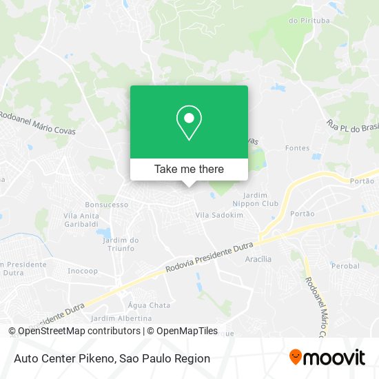 Mapa Auto Center Pikeno
