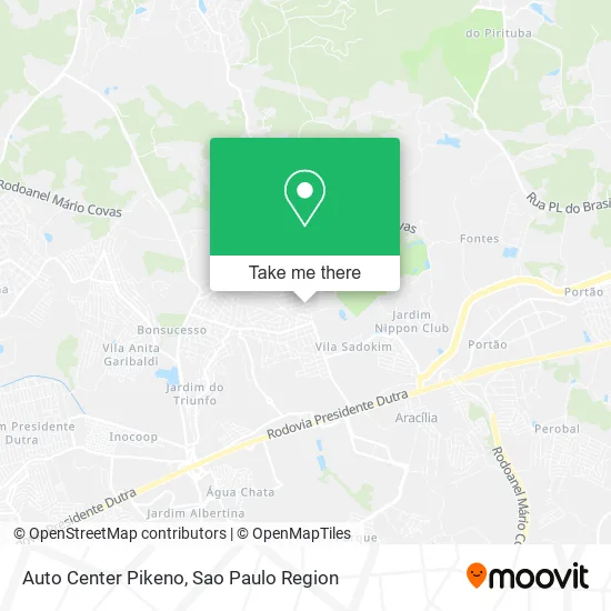 Auto Center Pikeno map