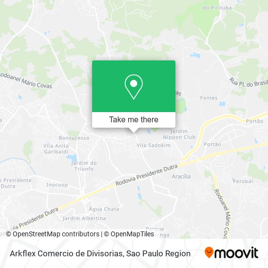 Mapa Arkflex Comercio de Divisorias