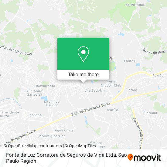 Fonte de Luz Corretora de Seguros de Vida Ltda map