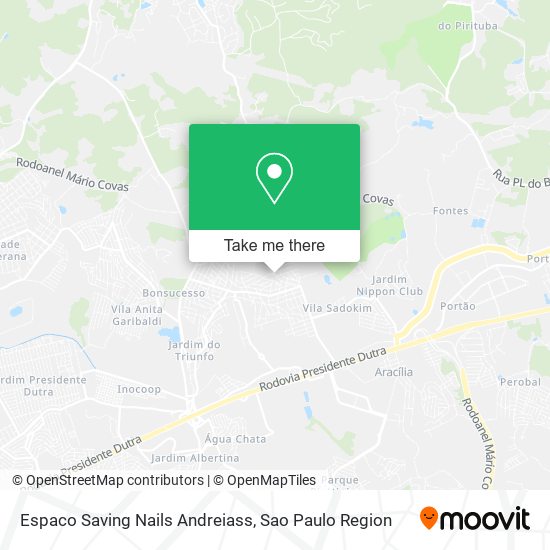 Espaco Saving Nails Andreiass map