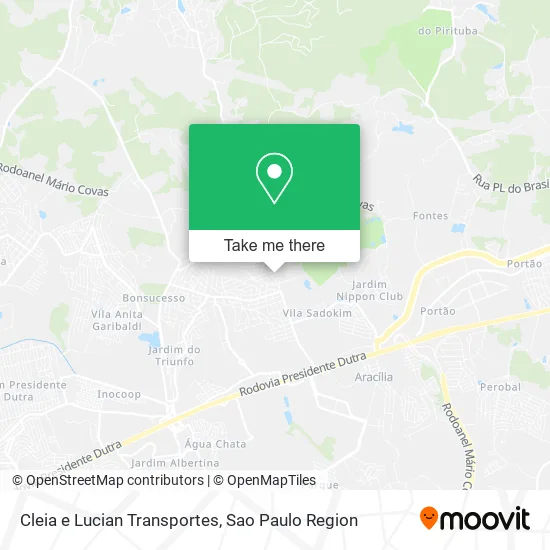 Cleia e Lucian Transportes map