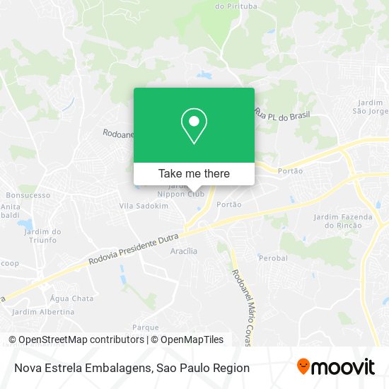 Nova Estrela Embalagens map