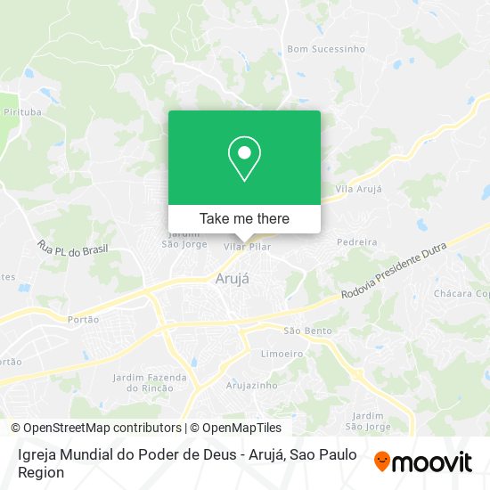Igreja Mundial do Poder de Deus - Arujá map
