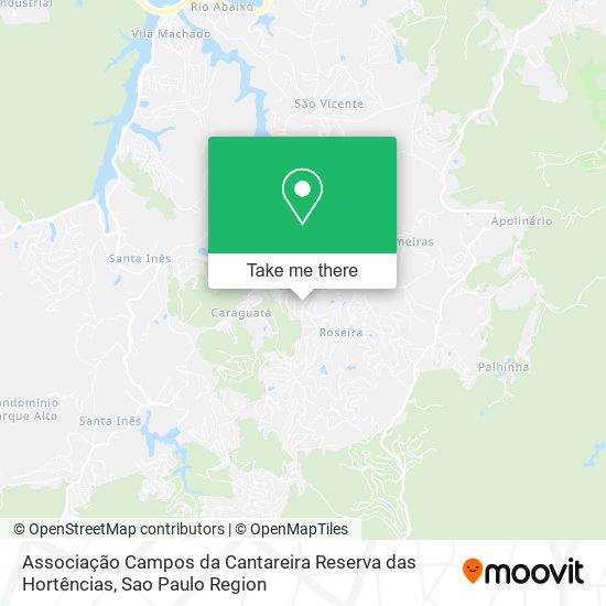 Mapa Associação Campos da Cantareira Reserva das Hortências