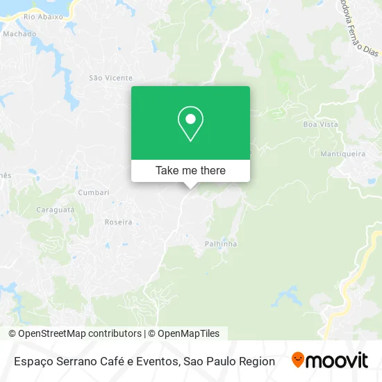 Mapa Espaço Serrano Café e Eventos