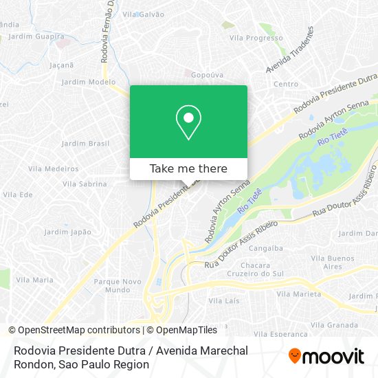 Rodovia Presidente Dutra / Avenida Marechal Rondon map