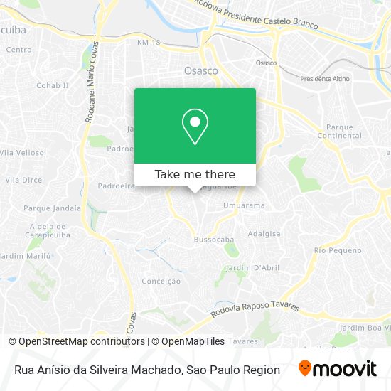 Mapa Rua Anísio da Silveira Machado