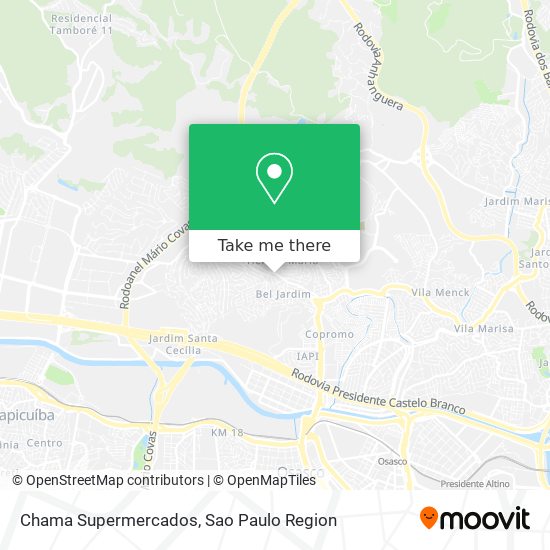 Chama Supermercados map