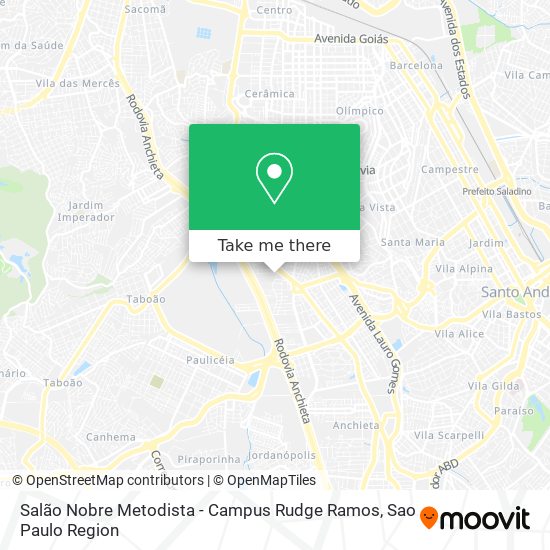 Salão Nobre Metodista - Campus Rudge Ramos map
