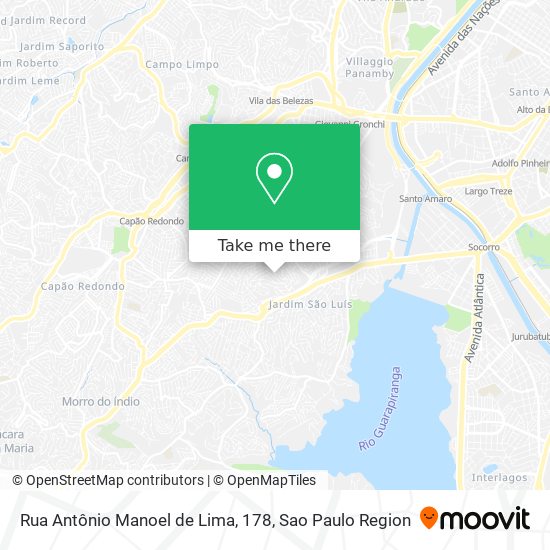 Mapa Rua Antônio Manoel de Lima, 178
