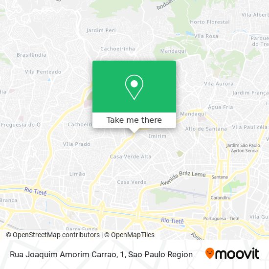 Mapa Rua Joaquim Amorim Carrao, 1