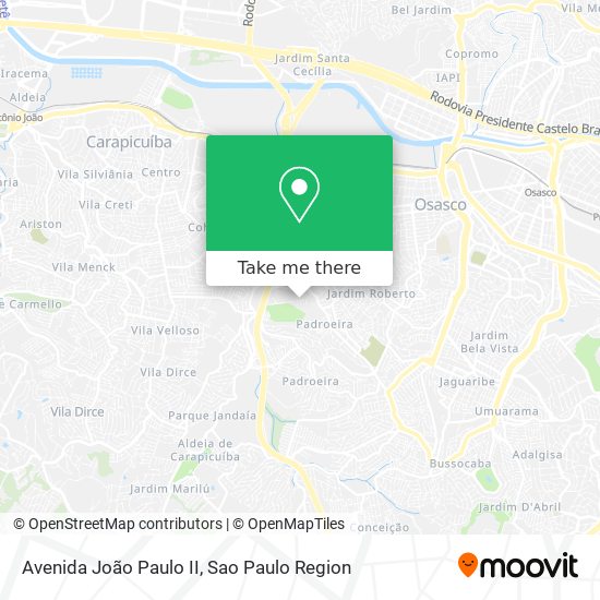 Mapa Avenida João Paulo II
