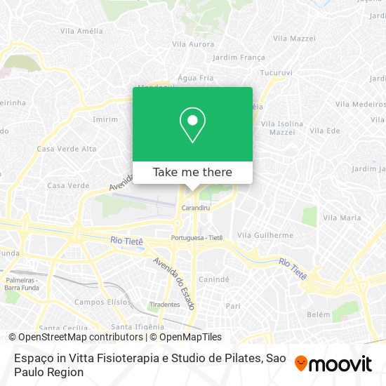 Mapa Espaço in Vitta Fisioterapia e Studio de Pilates
