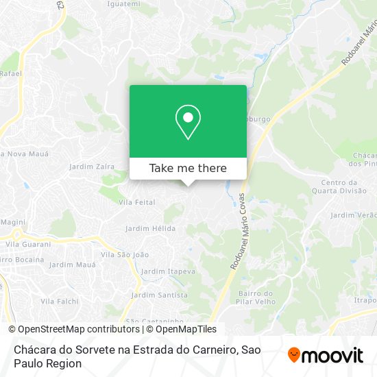 Chácara do Sorvete na Estrada do Carneiro map