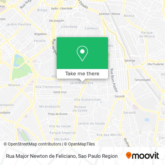 Mapa Rua Major Newton de Feliciano