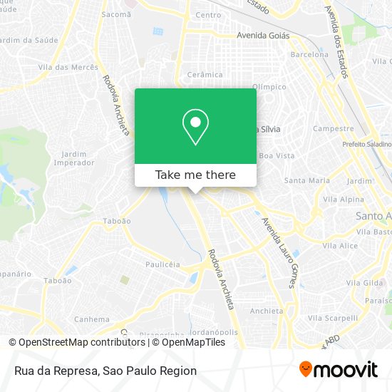 Mapa Rua da Represa