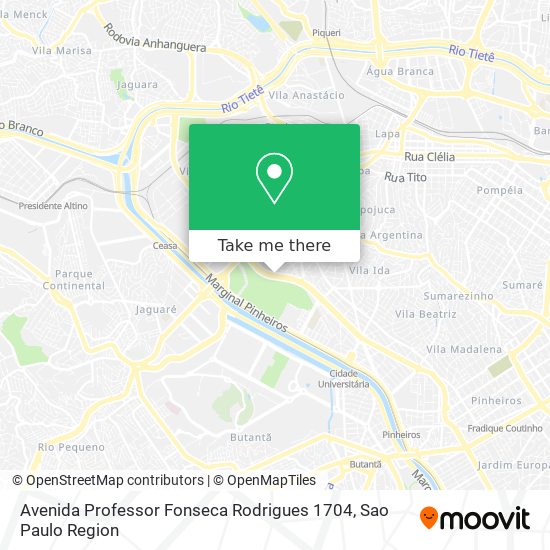 Mapa Avenida Professor Fonseca Rodrigues 1704