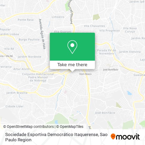 Mapa Sociedade Esportiva Democrático Itaquerense