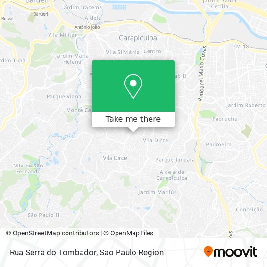 Rua Serra do Tombador map