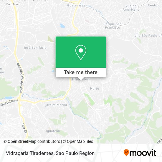 Vidraçaria Tiradentes map
