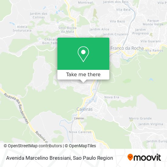 Mapa Avenida Marcelino Bressiani