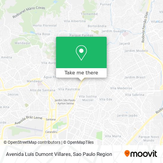 Mapa Avenida Luís Dumont Villares