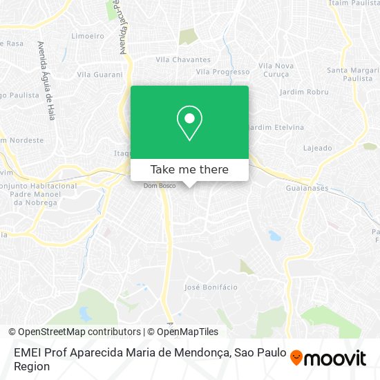 Mapa EMEI Prof Aparecida Maria de Mendonça