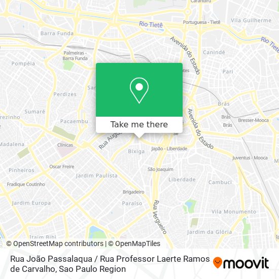 Mapa Rua João Passalaqua / Rua Professor Laerte Ramos de Carvalho