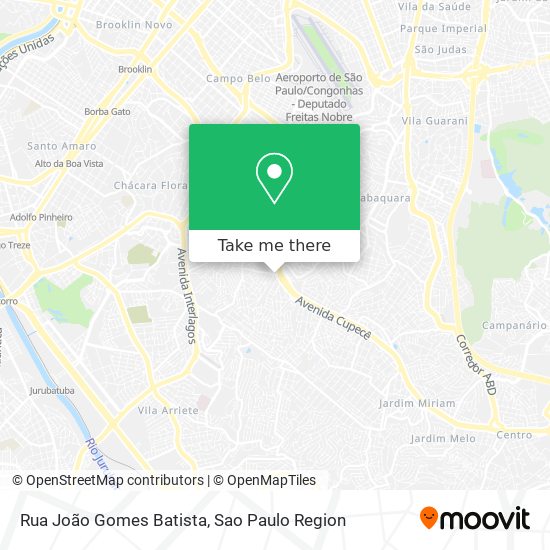 Rua João Gomes Batista map