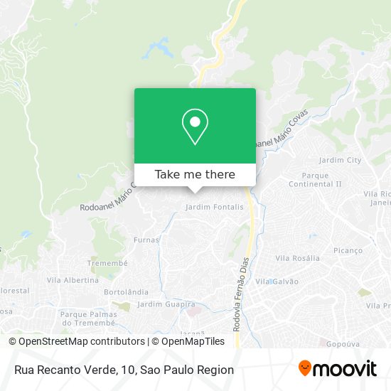 Rua Recanto Verde, 10 map