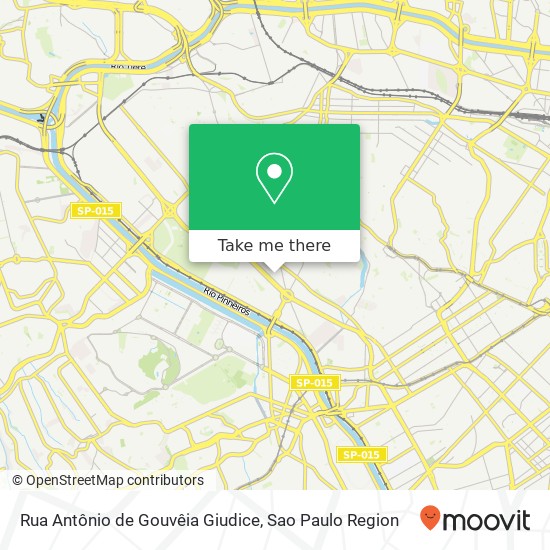 Rua Antônio de Gouvêia Giudice map