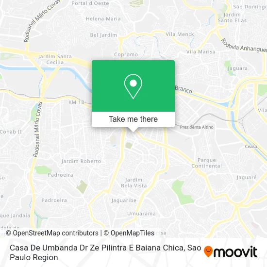 Casa De Umbanda Dr Ze Pilintra E Baiana Chica map