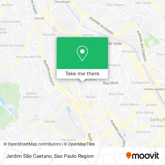 Mapa Jardim São Caetano