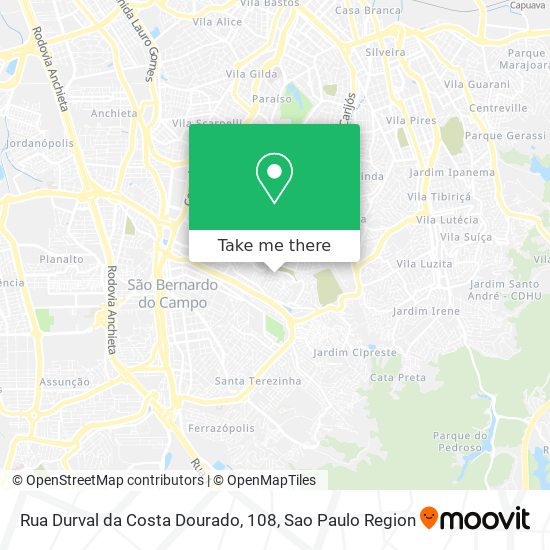 Mapa Rua Durval da Costa Dourado, 108