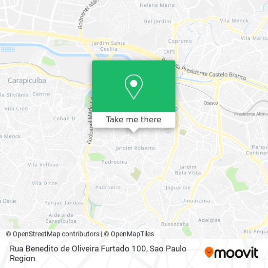 Rua Benedito de Oliveira Furtado 100 map