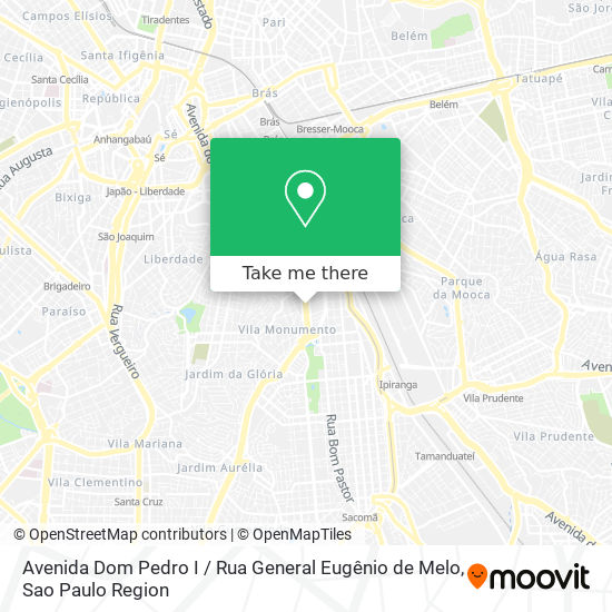 Avenida Dom Pedro I / Rua General Eugênio de Melo map