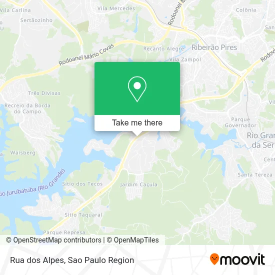 Rua dos Alpes map
