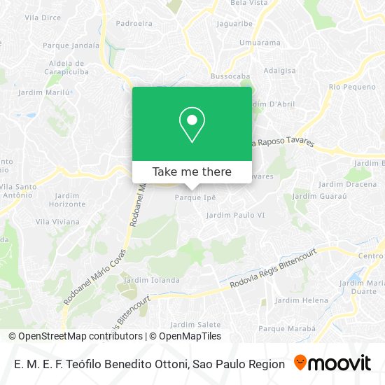 E. M. E. F. Teófilo Benedito Ottoni map