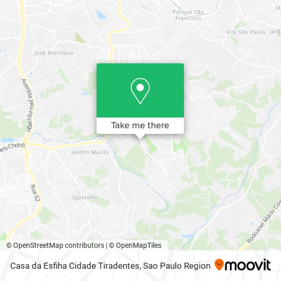 Mapa Casa da Esfiha Cidade Tiradentes