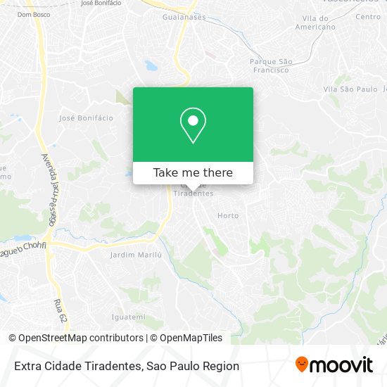 Extra Cidade Tiradentes map