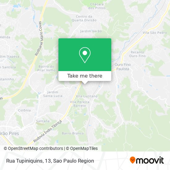 Rua Tupiniquins, 13 map