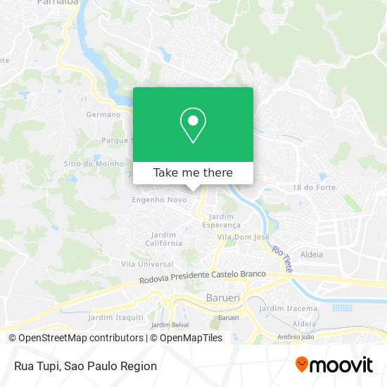 Rua Tupi map