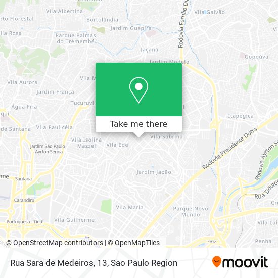 Rua Sara de Medeiros, 13 map