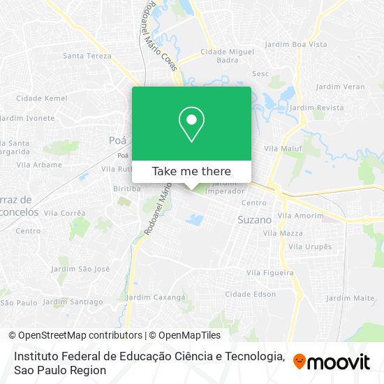 Mapa Instituto Federal de Educação Ciência e Tecnologia