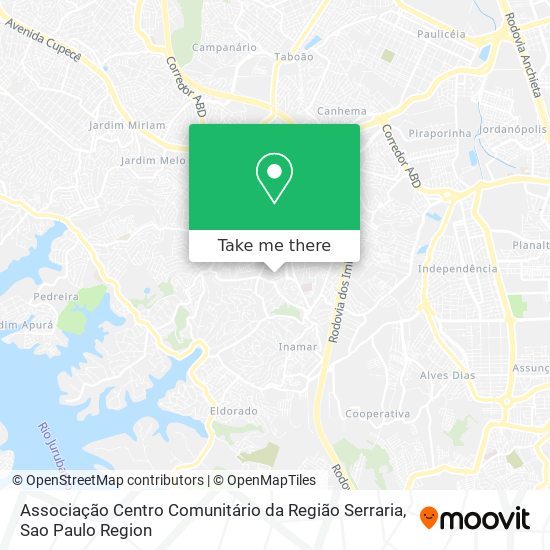 Mapa Associação Centro Comunitário da Região Serraria