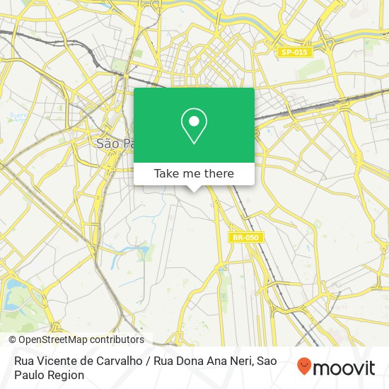 Mapa Rua Vicente de Carvalho / Rua Dona Ana Neri