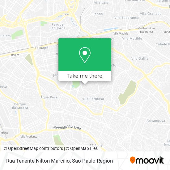 Mapa Rua Tenente Nilton Marcílio