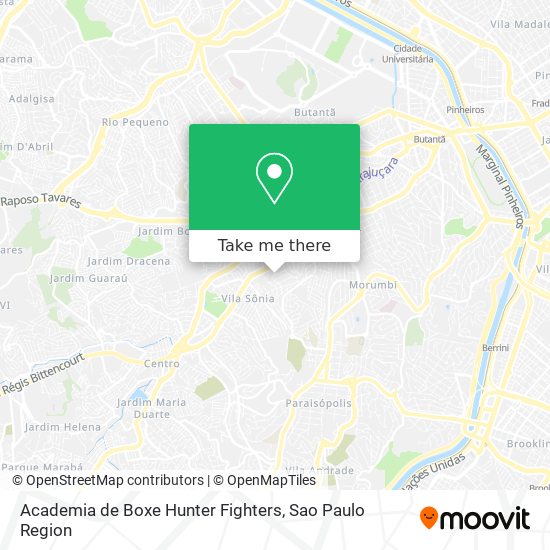 Mapa Academia de Boxe Hunter Fighters