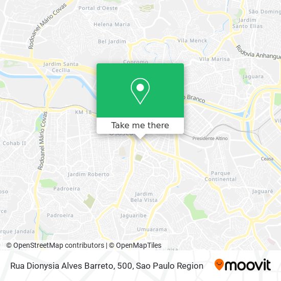 Mapa Rua Dionysia Alves Barreto, 500